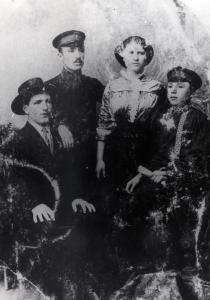 Iacob Bohorachev with his siblings