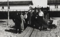 The family of Adela Hinkova at the Danube port
