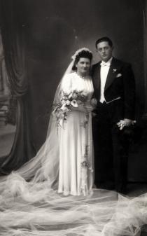 Wedding picture of Bozsi and Jozsef Vajda