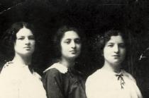 Lubov Ratmanskaya's paternal aunts Manya Gertsensteyn, Makhlya Gudzenko, and their niece Tsipa Belokopytova