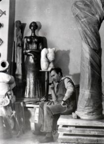 Egon Lovith in his atelier