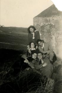 Harun Bozo with friends at a picnic at the Rumeli Hisari fortress