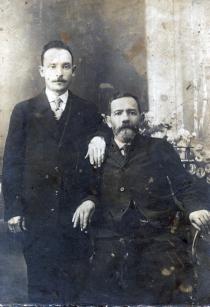 Menachem-Nuchem Pisetski and his father-in-law Shlyoma Karasyov