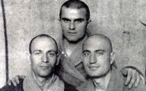 Faina Minkova's father Yuzik Minkov with his comrades