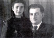 Seraphima Gurevich's husband, Isaac Tomengauzer, and 
his sister Tusia Tomengauzer