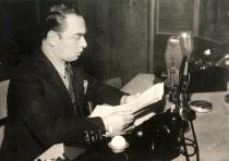Frantisek Robert Kraus at the radio station