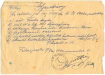 Magda Fischer's demobilizing certificate