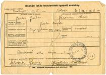 Magdolna Palmai's address registration form