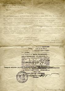 Mojzesz and Maria Horowitz's certificate of matrimony