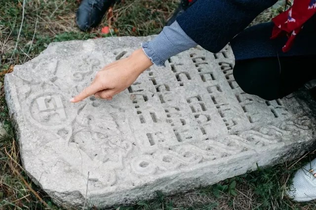 Headstone in a Jewish cemetery