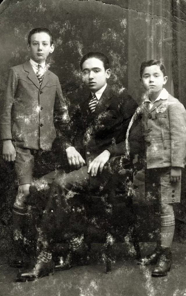 Wilhelm Steiner mit Bruder Eugen und Cousin Egon Fiala