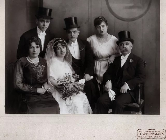 The wedding photograph of Lenka and Leon Pinkas