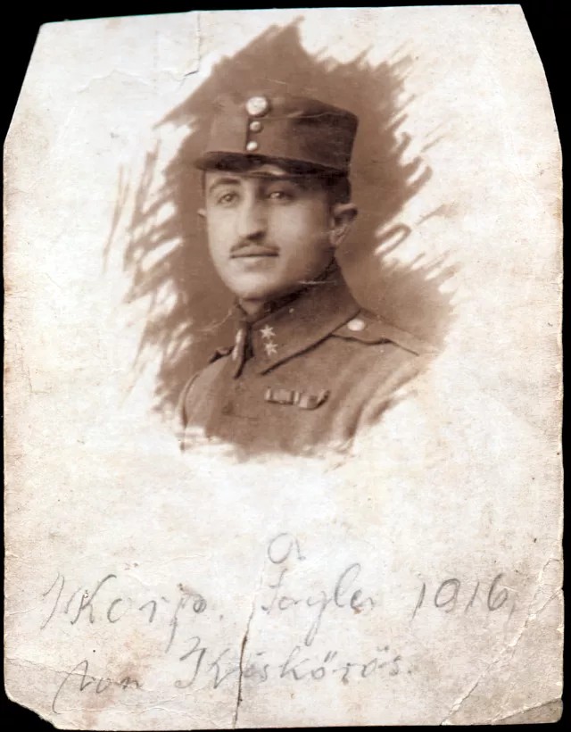 Jozsef Faludi's father Emanuel Fogler as a soldier in WWI