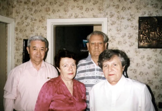 Ivan Barbul, his wife Liana Degtiar with their friends Yefim and Bella Nilva