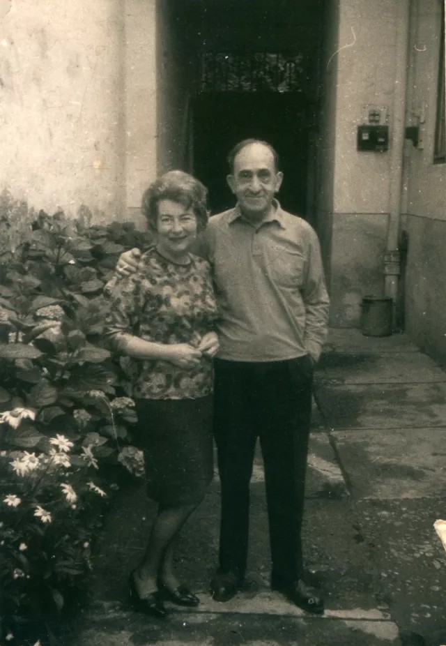 Bacher Sándor és a felesége, Bözsi