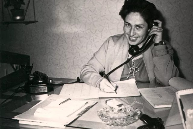 Alica Gazikova in the office of the poultry company Zvolen