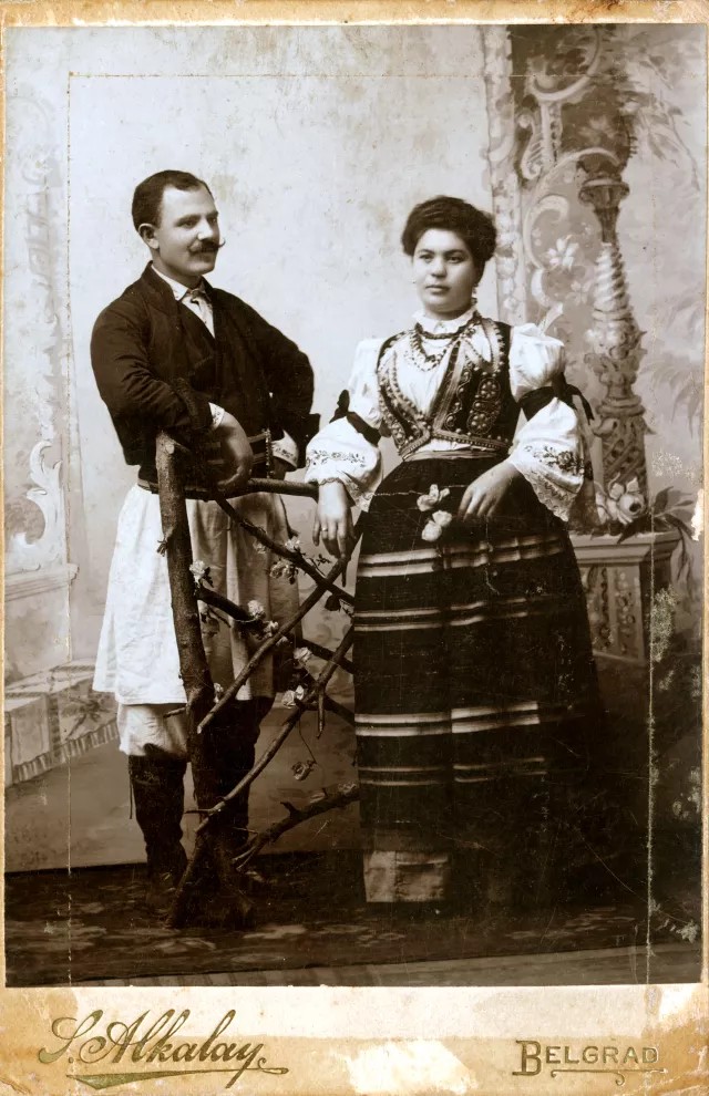Nisim and Matilda Kalef in Serbian dress