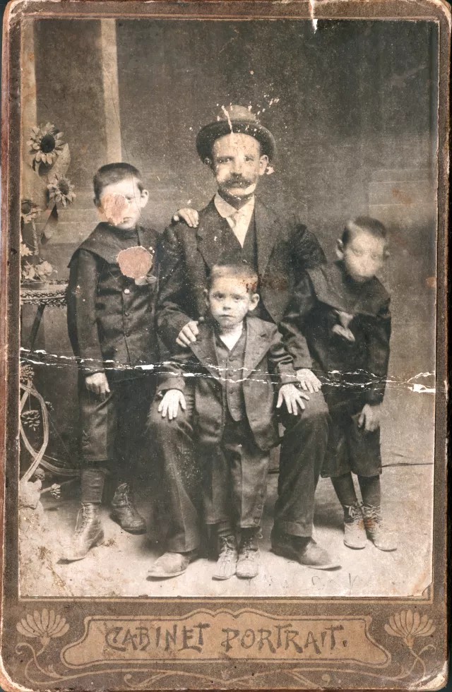Nisim Kalef with his three sons