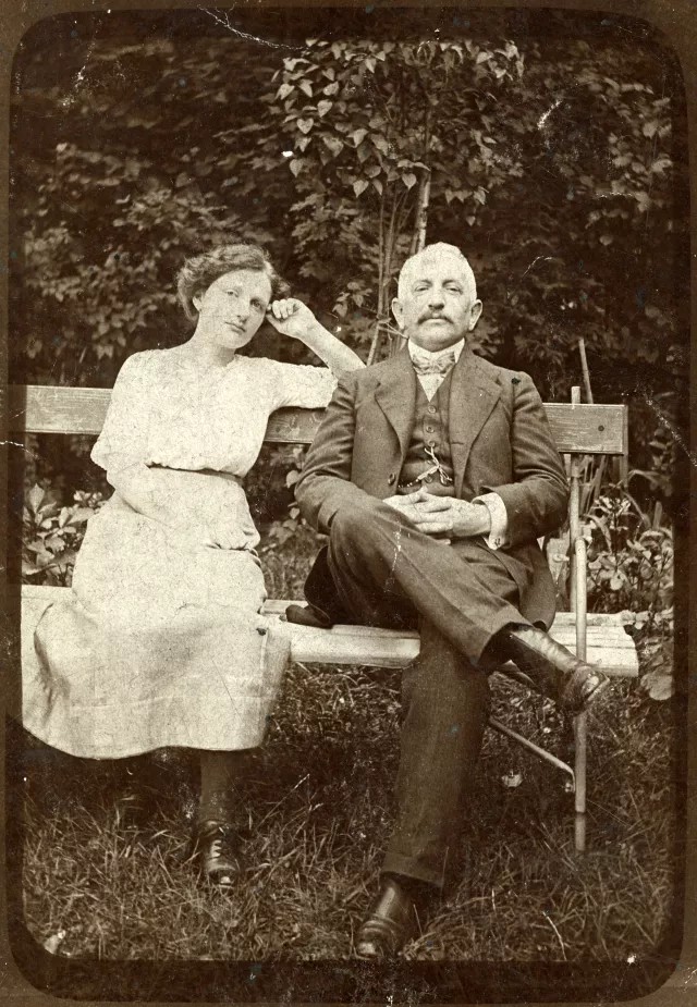Greiner Adolf a lányával, Greiner Rózával