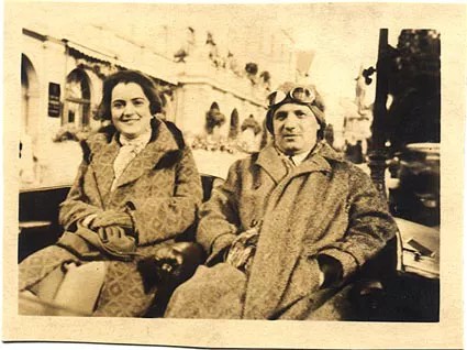Hugo Schuller and his wife Clairette on a trip