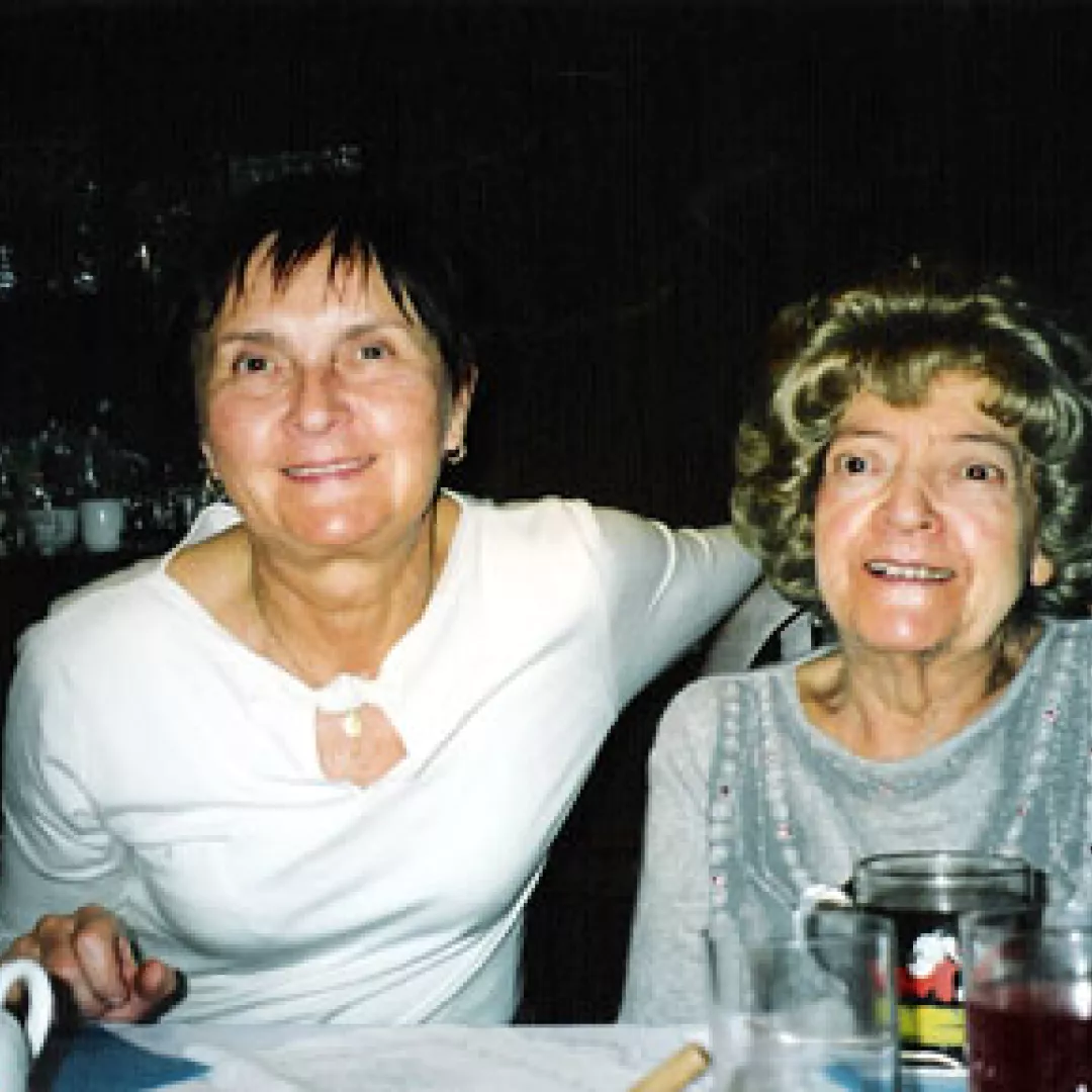 Anna Gizgiez-Nagorska with her mother-in-law Helena Najberg | Centropa