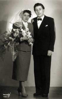 Erika und Kurt Rosenkranz bei ihrer Hochzeit