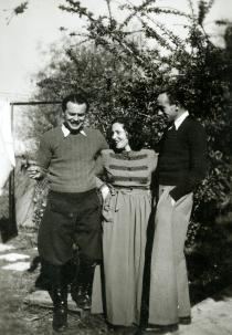 Herbert Lewin mit Hans und Esther Rosenberg