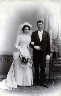 Hochzeitsfoto von Sigmund und Gisela Drill