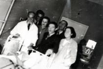 Haim Molhov with relatives and friends at the circumcision of his son Benedict Molhov