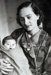 Regina Molhova with her son Benedict Molhov