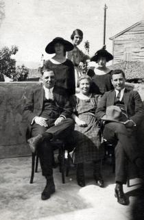 Mihail Mihaylov and Matilda Mihaylova with relatives