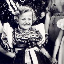Eva Duskova in a folk costume from Kyjov
