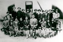 Group photo of girls from the Jewish public school in Prievidza