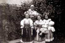 Erika Felixova and friends wearing folk costumes