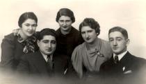 Liya Kaplan with her siblings