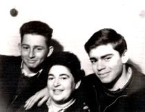 Liya Kaplan with her sons Avi and Rimon