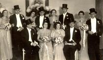 Margarita Kamiyenovskaya and her friends at the wedding of her schoolmate Anita