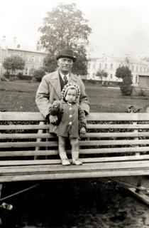 Ruth Laane with her grandfather Iosif Korobov