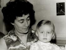 Ruth Laane and her son Alexandr