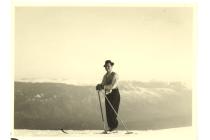 Solon Molho skiing on Mount Olympus