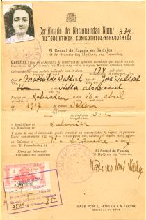 Matilde Dzivre's Certificate of Spanish Nationality