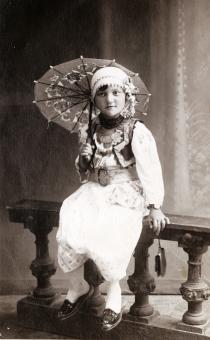 Hana Gasic's uncle Leon Montiljo's daughter, Hani,  in traditional costume