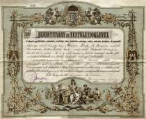 Apprentice certificate of Karoly Altman