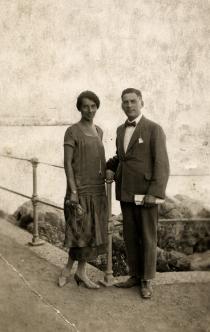 Gabor Paneth's parents Lajos and Margit Paneth on their honeymoon