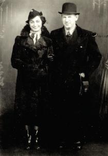 Miklos Braun's sister Klara Nauman with her husband Francesco Nauman