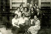 Zoya Torgovets and others in Roza Levenberg's Komsomol group in school