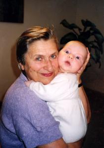 Fania Brantsovskaya with her great-grandson Simon Safian