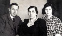 Adolf und Selma Schischa mit ihrer Tochter Erika Schischa