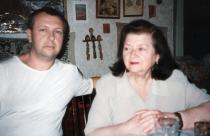 Zlata Tkach with her son Lev Tkach