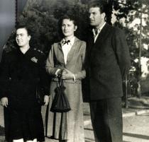 Nisim Navon with his wife Ljubica Navon and sister Rukula Navon